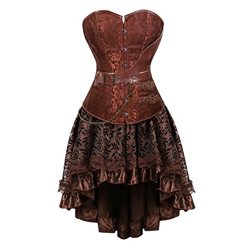 brown corset dress